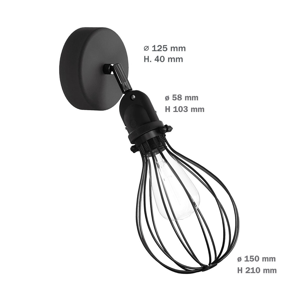 Fermaluce EIVA with Drop lampshade adjustable joint and lamp holder IP65 waterproof