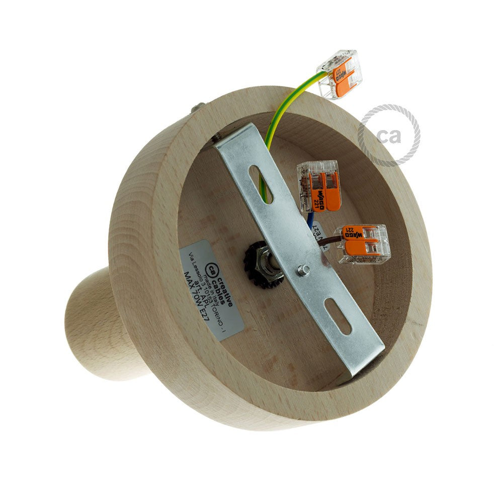 Fermaluce Wood M il punto luce in legno a parete o soffitto