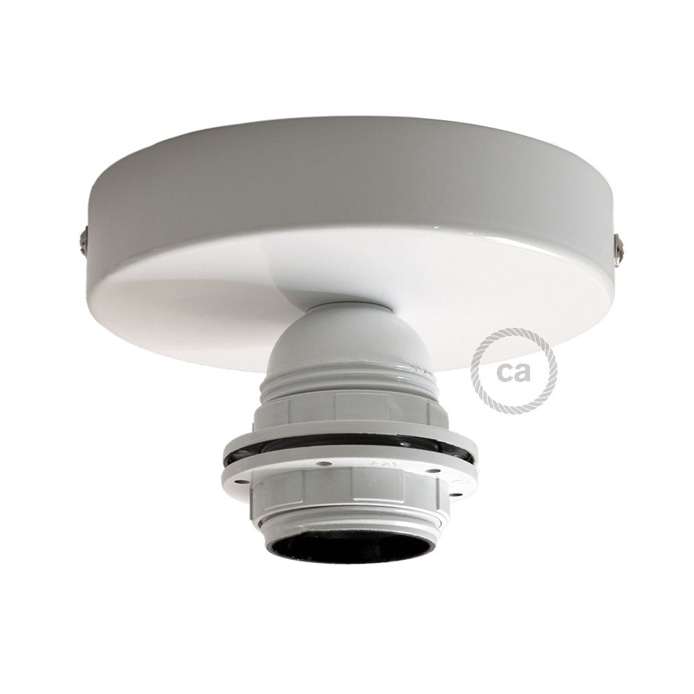 Fermaluce Metal con portalampada filettato E27 punto luce in metallo