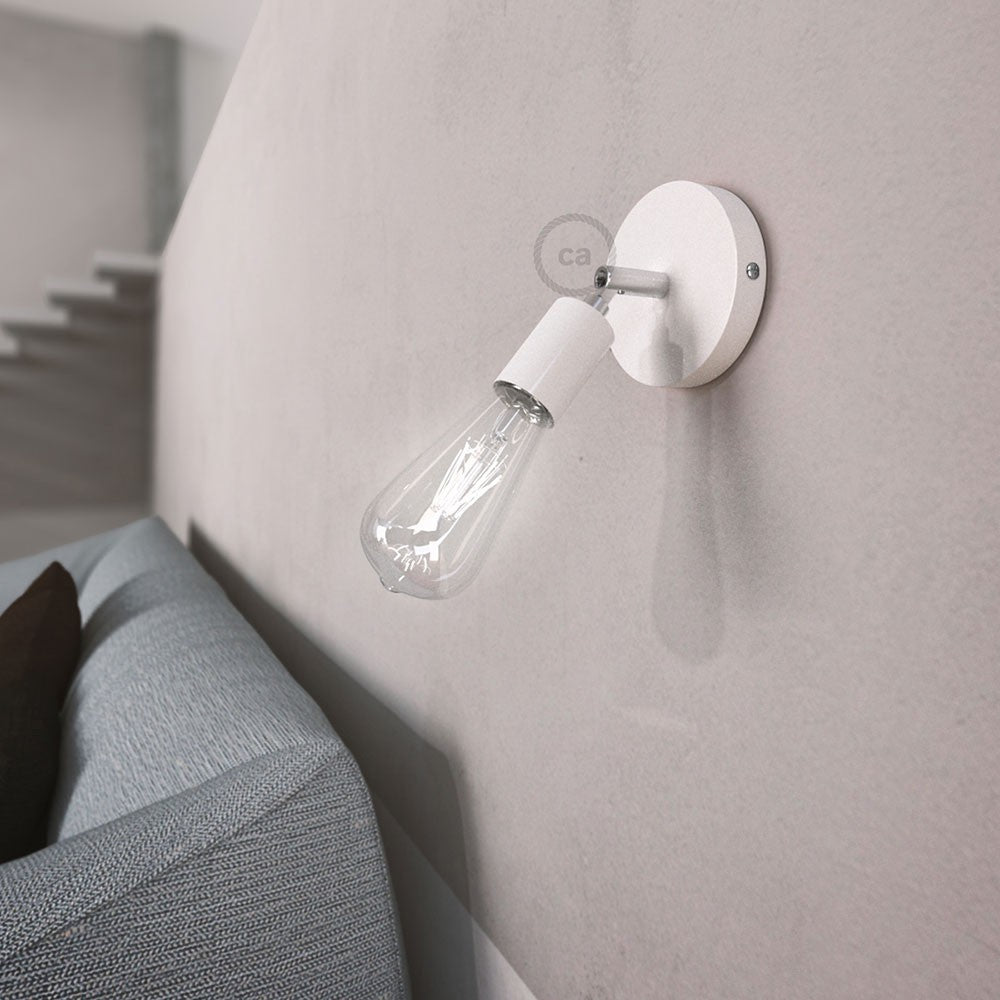 Fermaluce Metallo 90° punto luce orientabile da parete o soffitto