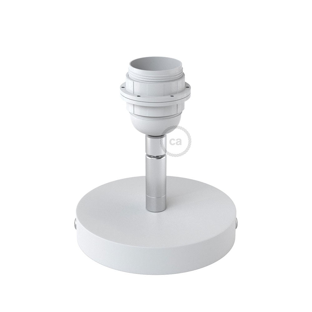 Fermaluce Metallo 90° con portalampada filettato E27 punto luce in metallo orientabile