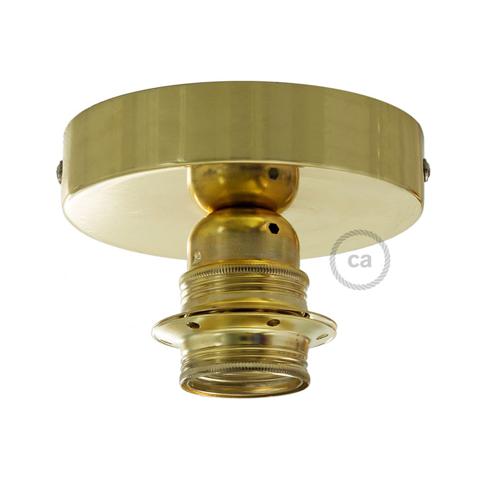 Fermaluce Glam with Cylinder Lampshade Ø 15cm h18cm metal finish wall or ceiling flush light