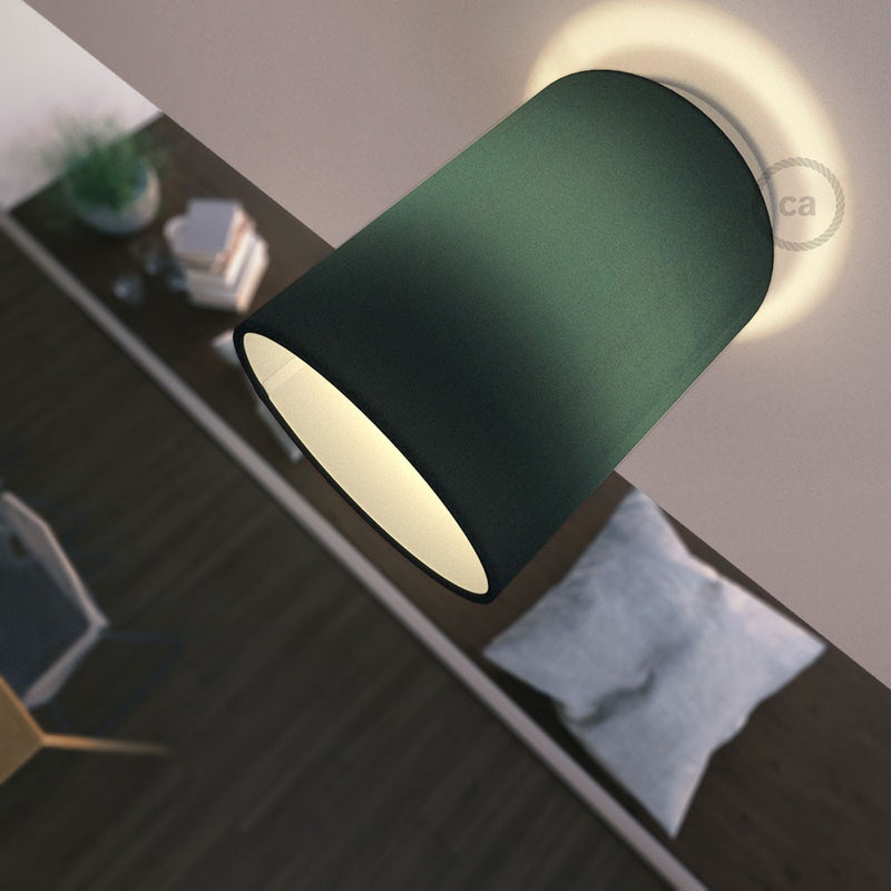Fermaluce Pastel with Cylinder Lampshade Ø 15cm h18cm metal wall or ceiling flush light