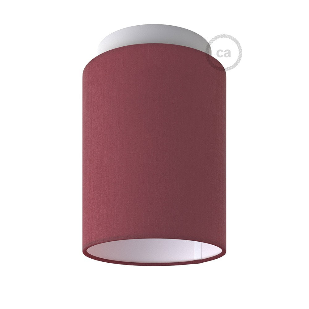 Fermaluce Pastel with Cylinder Lampshade, Ø 15cm h18cm, metal wall or ceiling flush light