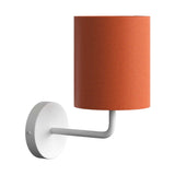 Fermaluce Pastel metal wall light with lampshade and bent extension