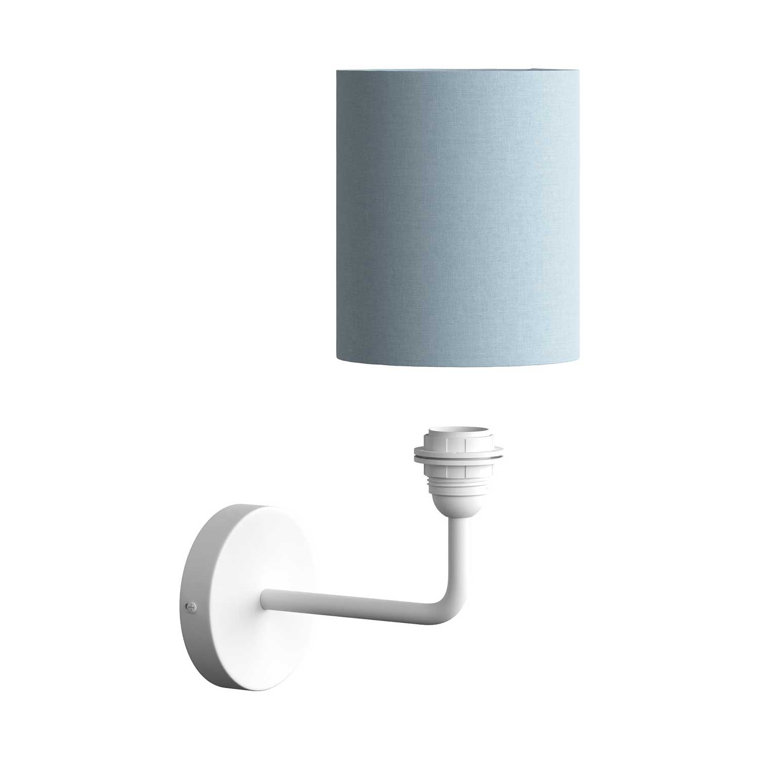 Fermaluce Pastel metal wall light with lampshade and bent extension
