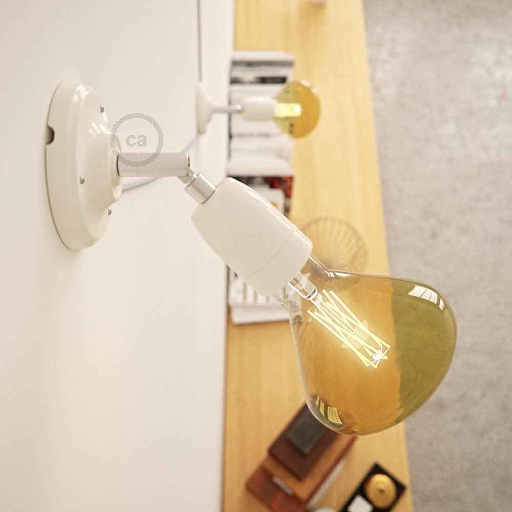 Fermaluce 90° Color il punto luce orientabile in porcellana da parete o soffitto