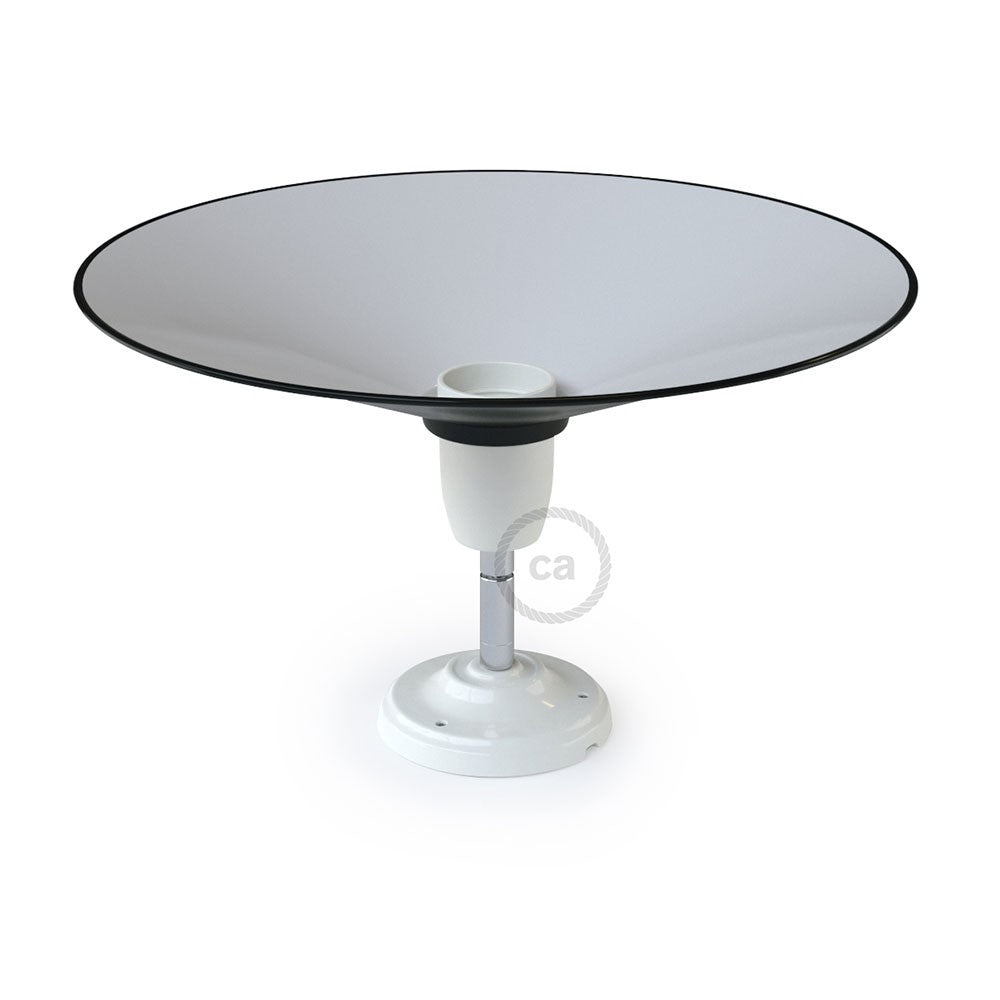 Fermaluce 90° con paralume Swing lampada orientabile da parete o soffitto in porcellana