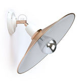 Fermaluce 90° con paralume Swing, lampada orientabile da parete o soffitto in porcellana