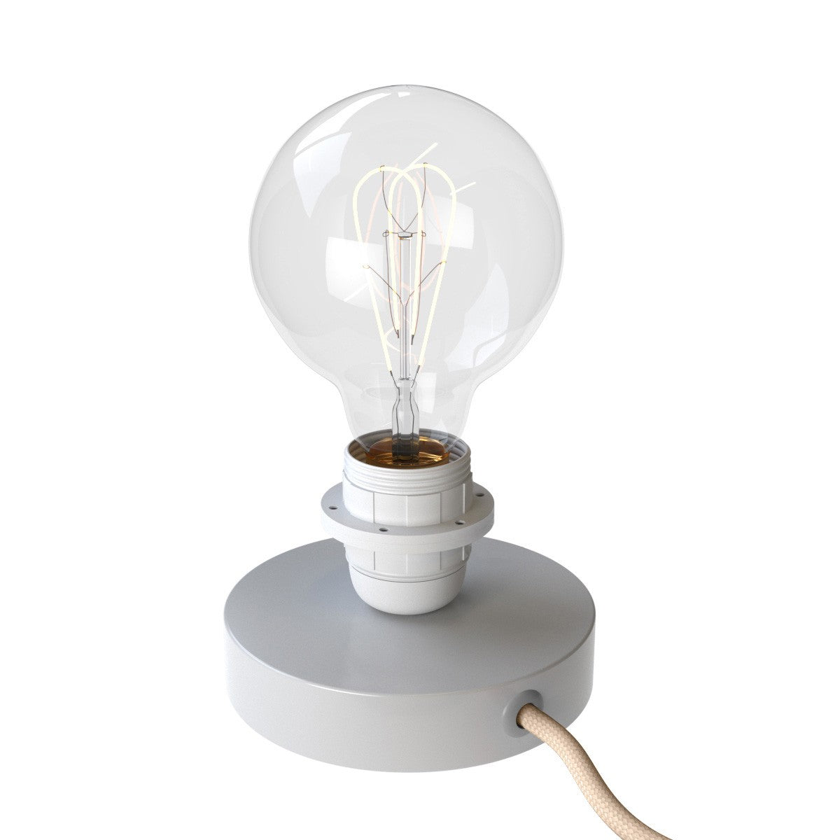 Posaluce Metal for lampshade, our metal table lamp complete with fabric cable, switch and 2-pin plug