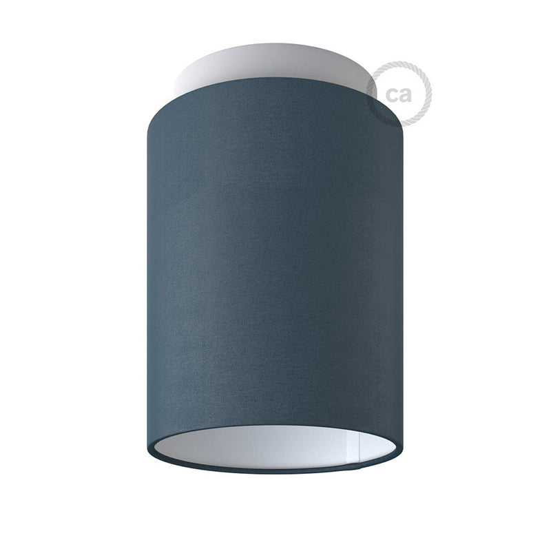 Fermaluce Pastel with Cylinder Lampshade, Ø 15cm h18cm, metal wall or ceiling flush light