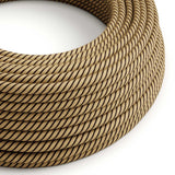 Round Electric Vertigo Cable covered by Tobacco Jute and Cotton ERD21