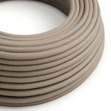 Round Electric Cable covered by Cotton solid color fabric RC43 Dove