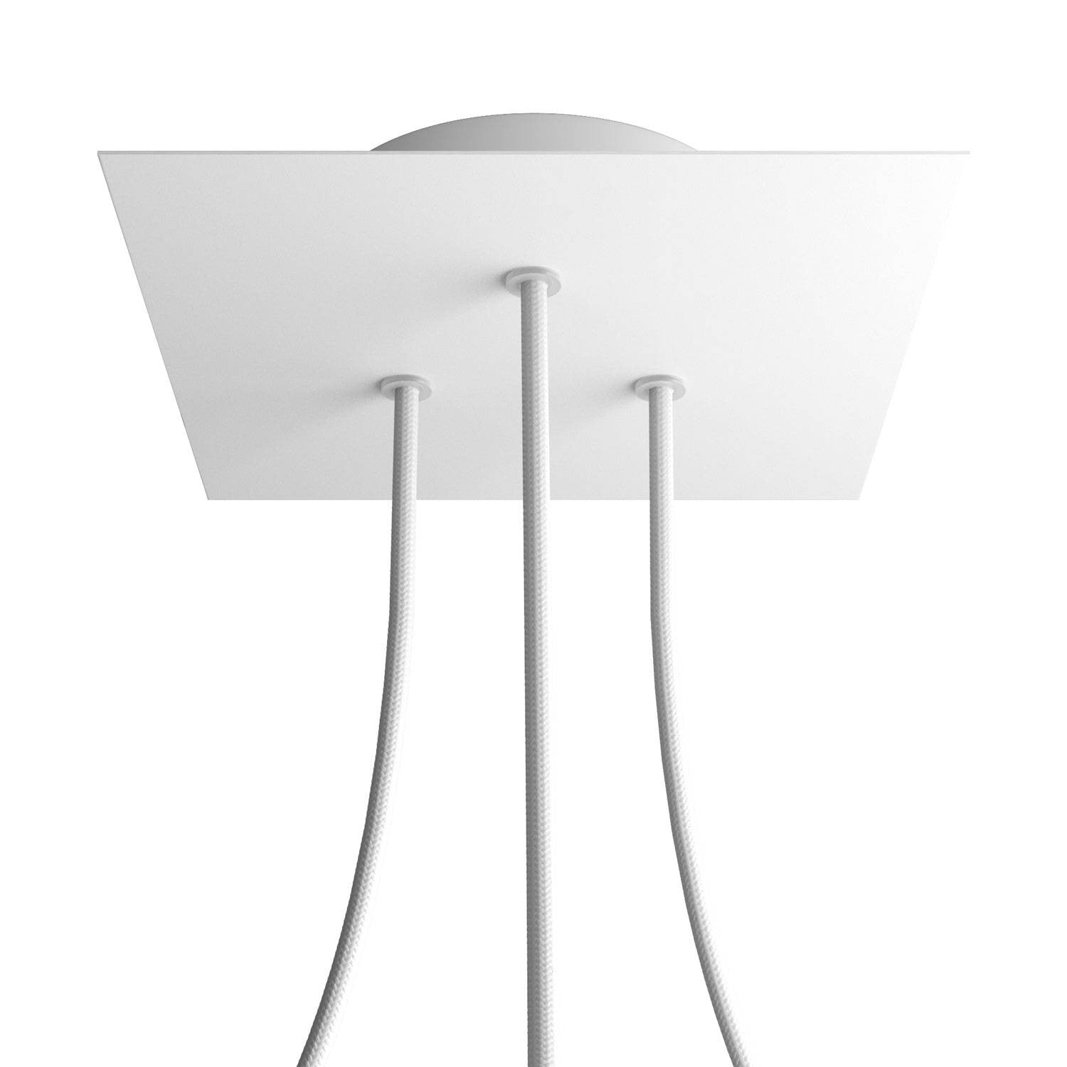 Square Rose-One 3-hole ceiling rose kit, 200 mm Cover