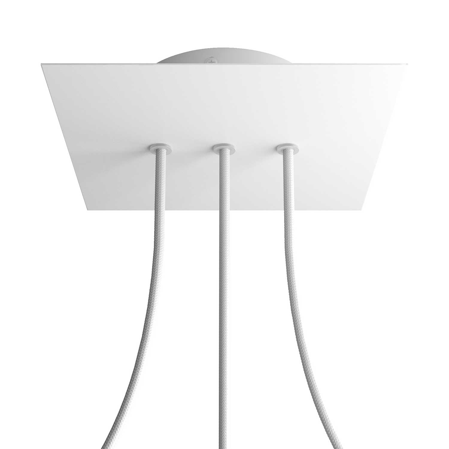 Square Rose-One 3 in-line holes ceiling rose kit, 200 mm Cover