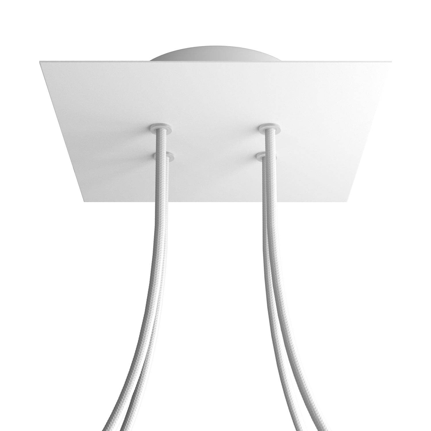 Square Rose-One 4-hole ceiling rose kit, 200 mm Cover