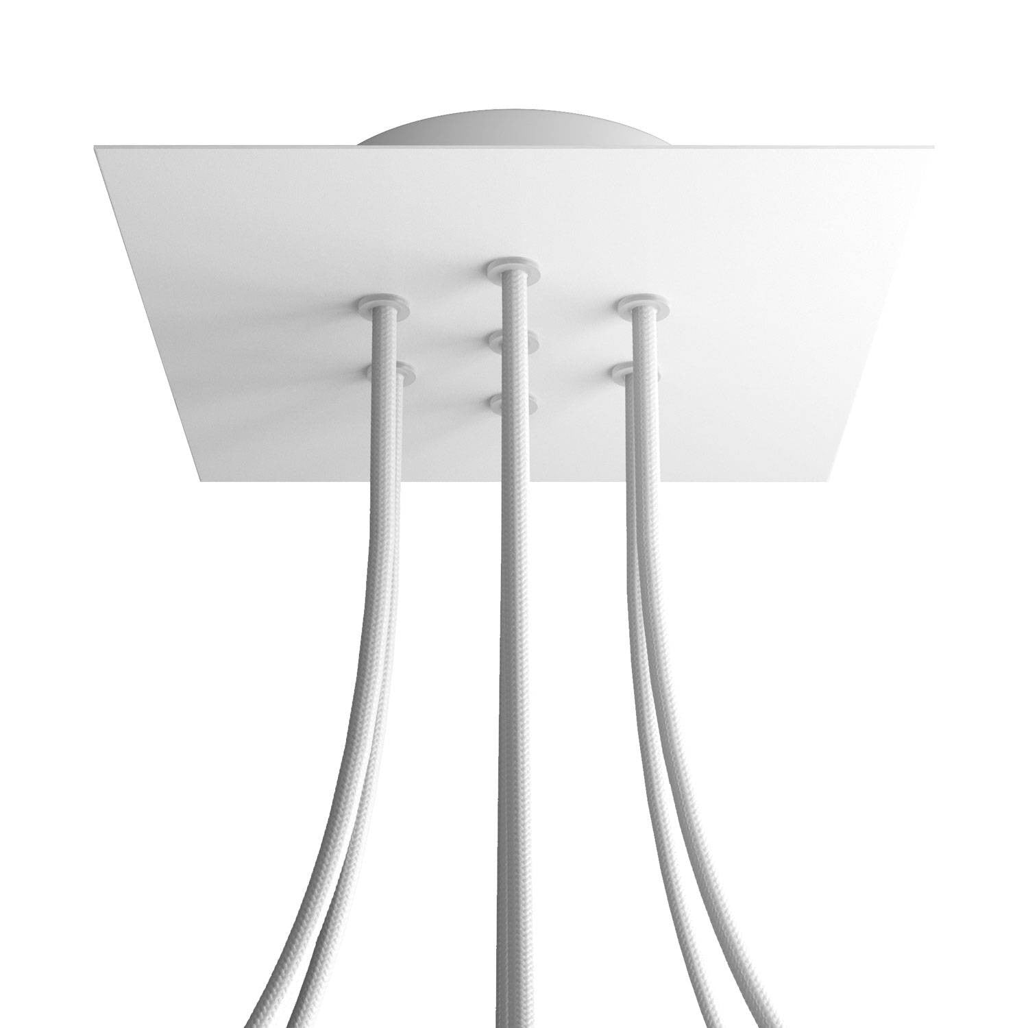 Square Rose-One 7-hole ceiling rose kit, 200 mm Cover