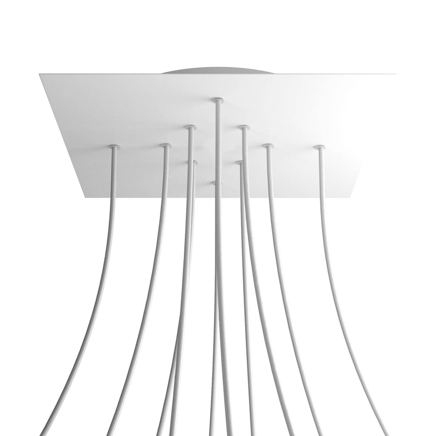 Square XXL Rose-One 10-hole ceiling rose kit, 400 mm Cover