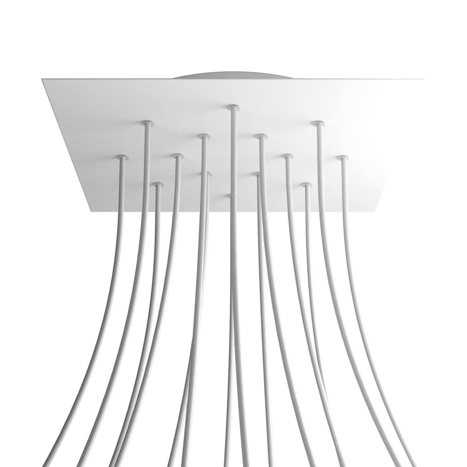 Square XXL Rose-One 14-hole ceiling rose kit, 400 mm Cover