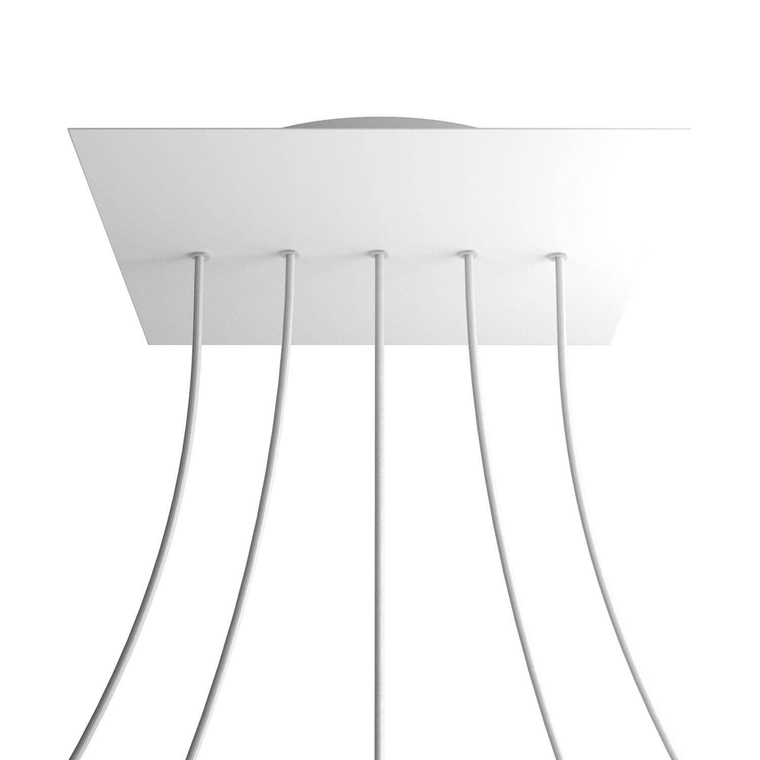Square XXL Rose-One 5 in-line holes ceiling rose kit, 400 mm Cover