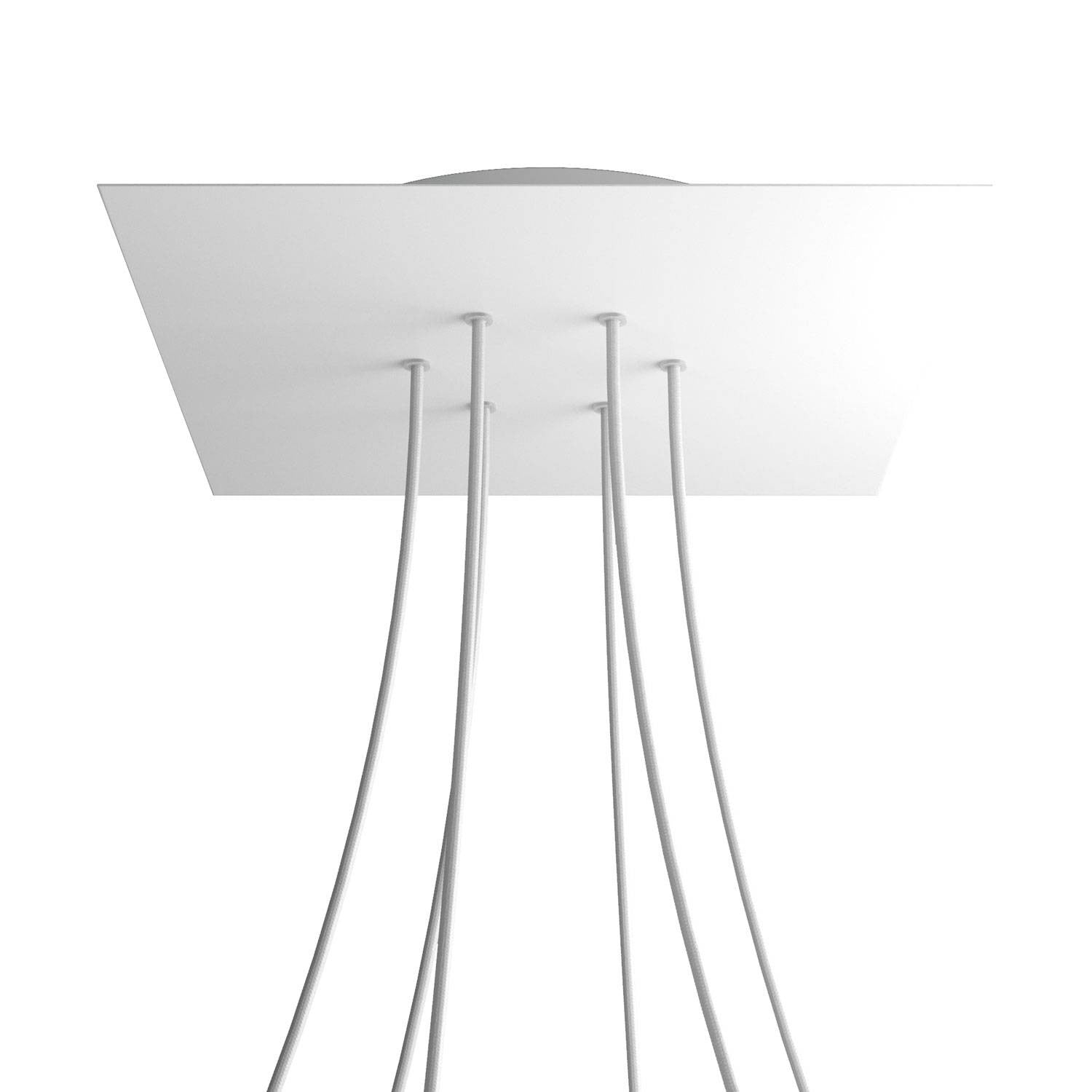 Square XXL Rose-One 6-hole ceiling rose kit, 400 mm Cover