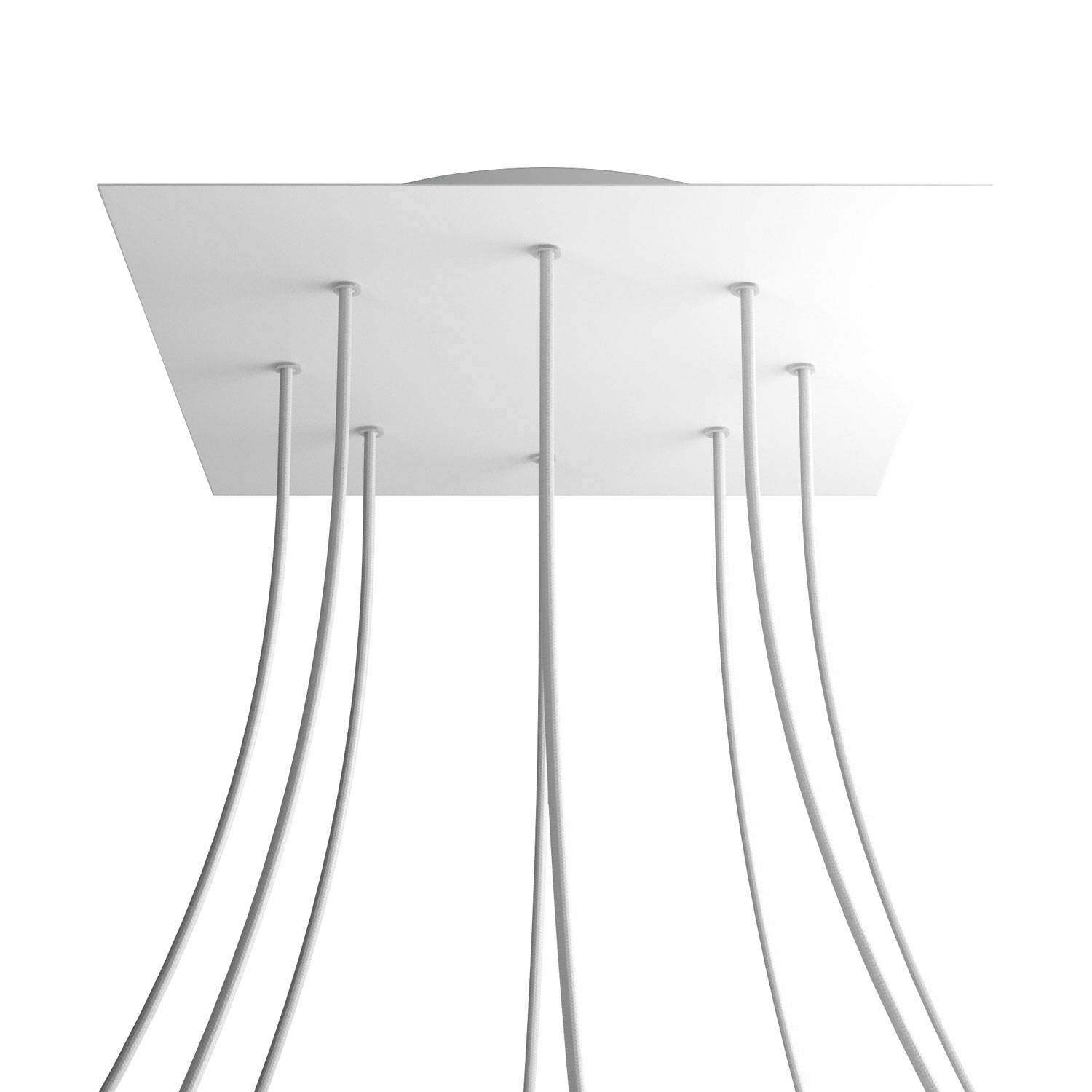 Square XXL Rose-One 8-hole ceiling rose kit, 400 mm Cover
