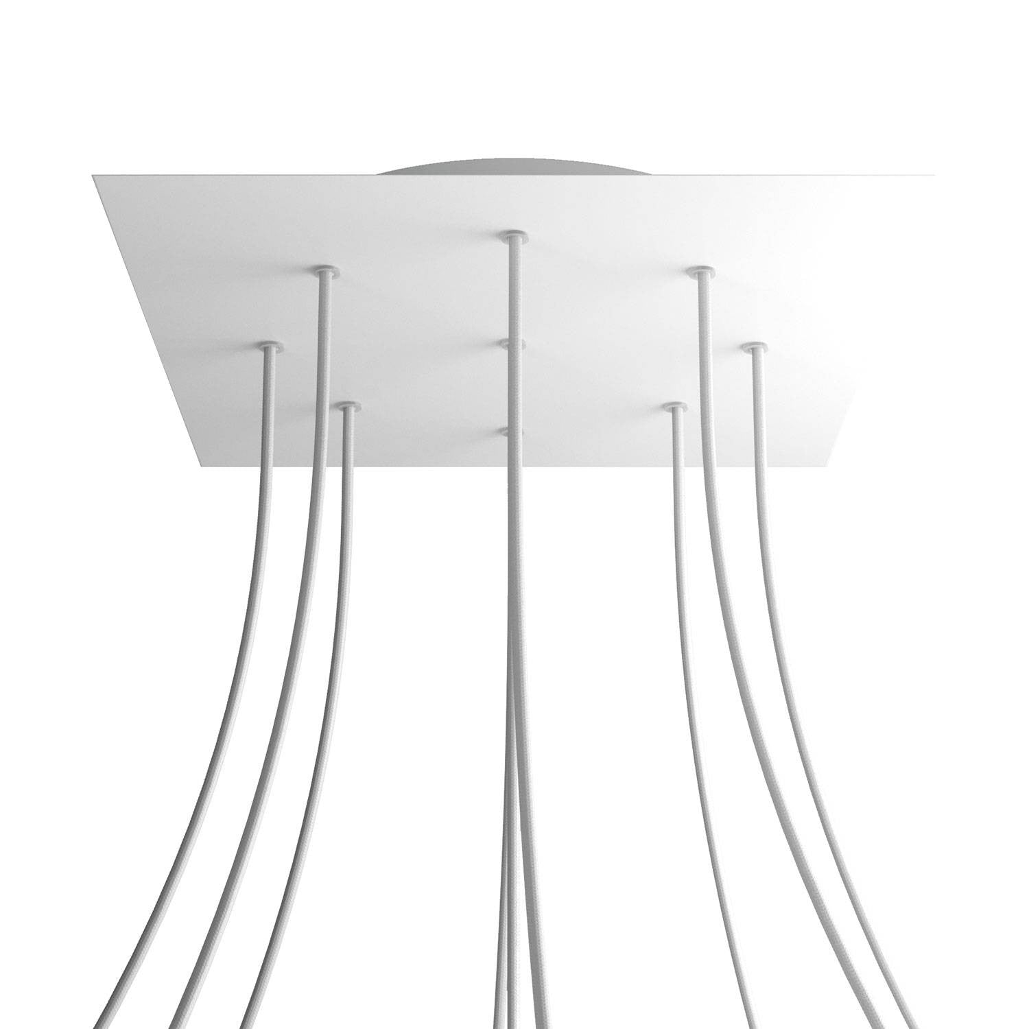 Square XXL Rose-One 9-hole ceiling rose kit, 400 mm Cover
