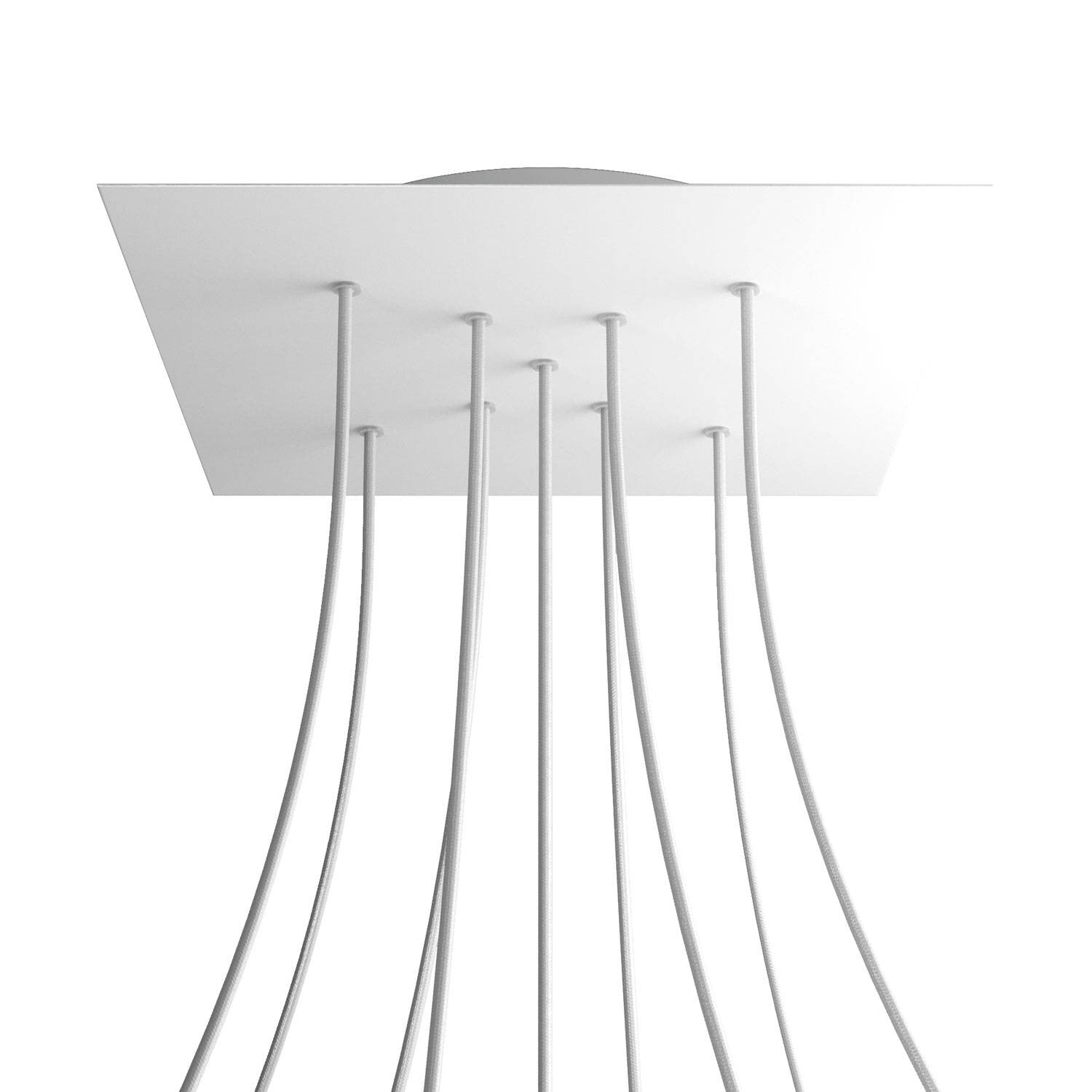 Square XXL Rose-One 9 X-shaped holes ceiling rose kit, 400 mm Cover
