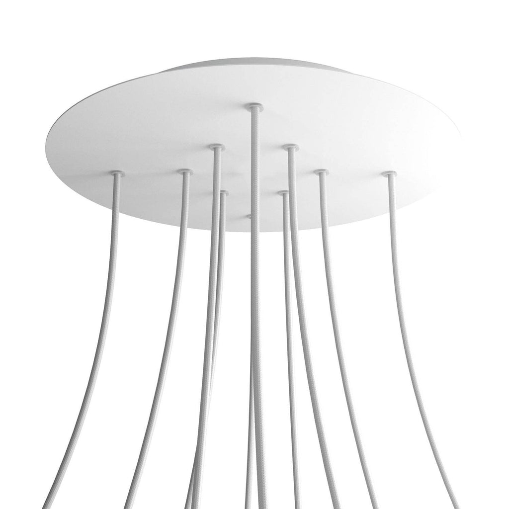 Round XXL Rose-One 10-hole ceiling rose kit, 400 mm Cover