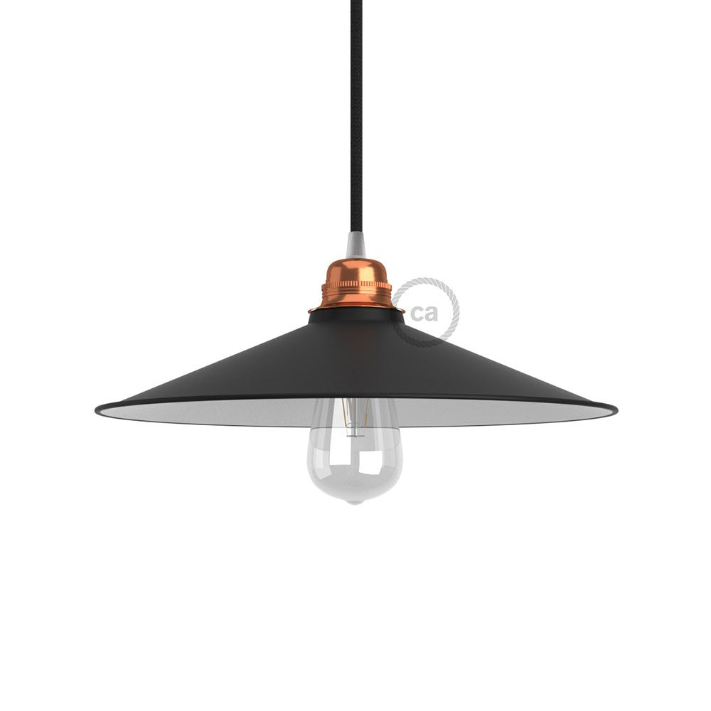 Swing lampshade in polished metal with E27 fitting