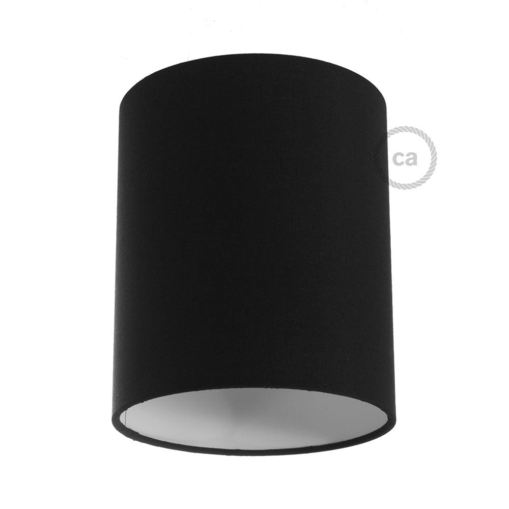 Cylinder fabric lampshade with E27 fitting, 15cm diameter h18cm - 100% Made in Italy
