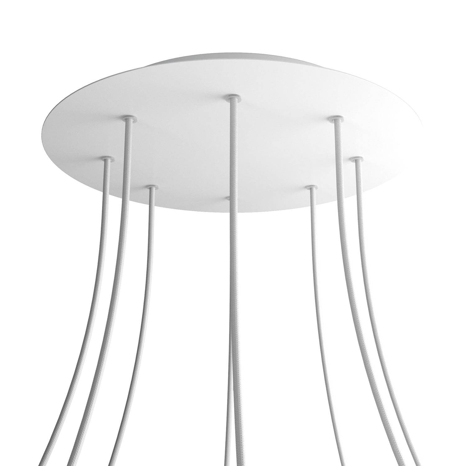 Large Round Smart ceiling rose, 400 mm Cover Rose-One with 8 holes - compatible with voice assistants