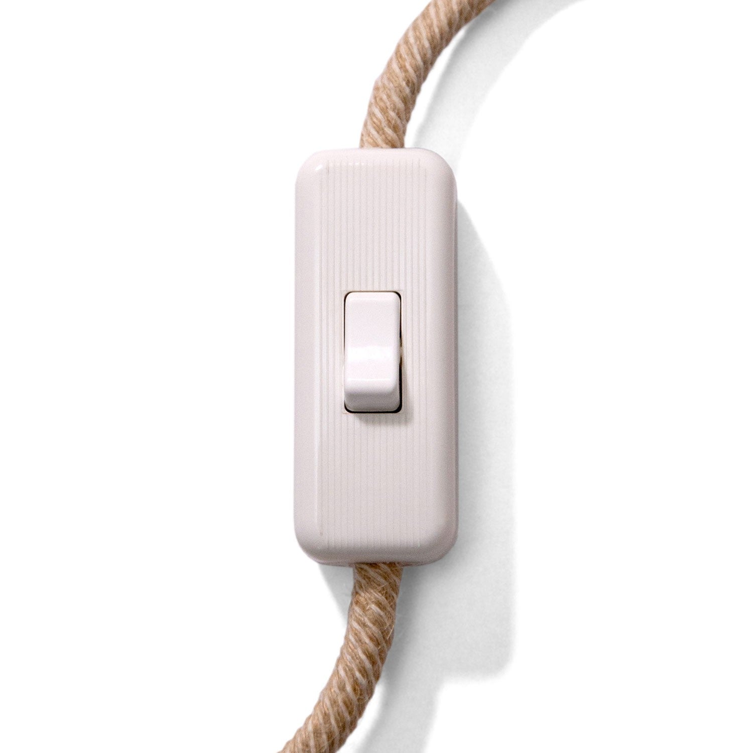 Unipolar wire breaker push rocker switch White