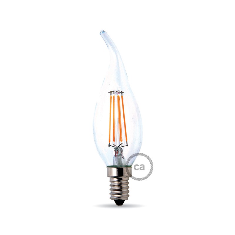 Light bulb filament Led Gust of Wind 4W E14 Clear