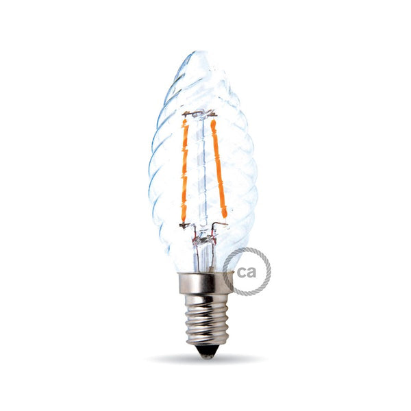 Light bulb filament Led Twisted Candle 4W E14 Clear