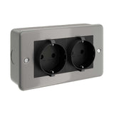 Metal clad box with double Schuko socket for Creative-Tube