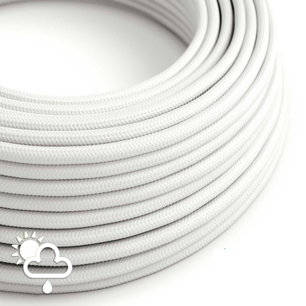 Cabo Elétrico Eedondo Exterior Coberto por Viscose Branca SM01 - adequado para sistema EIVA IP65