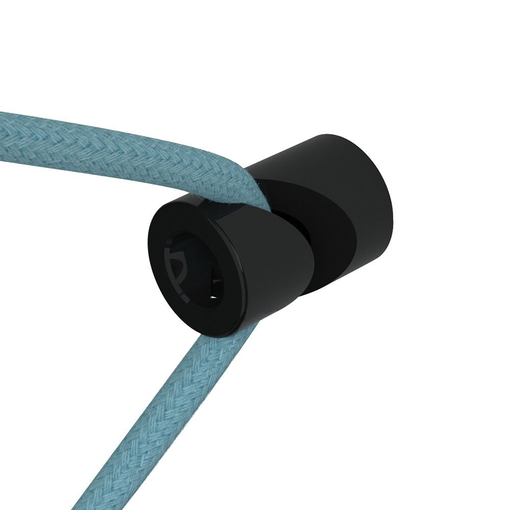 Decentralizer, Black "V" ceiling or wall hook for any fabric electric cable
