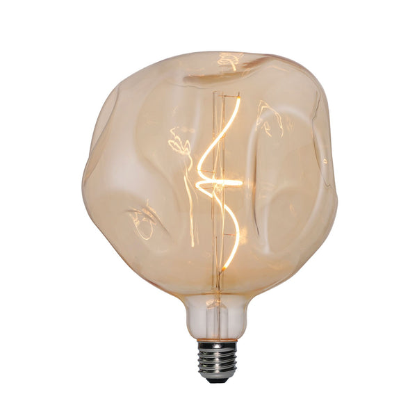 Led Gold Bumped Light Bulb Globe G180 Spiral Filament 5W E27 Dimmable 2000K