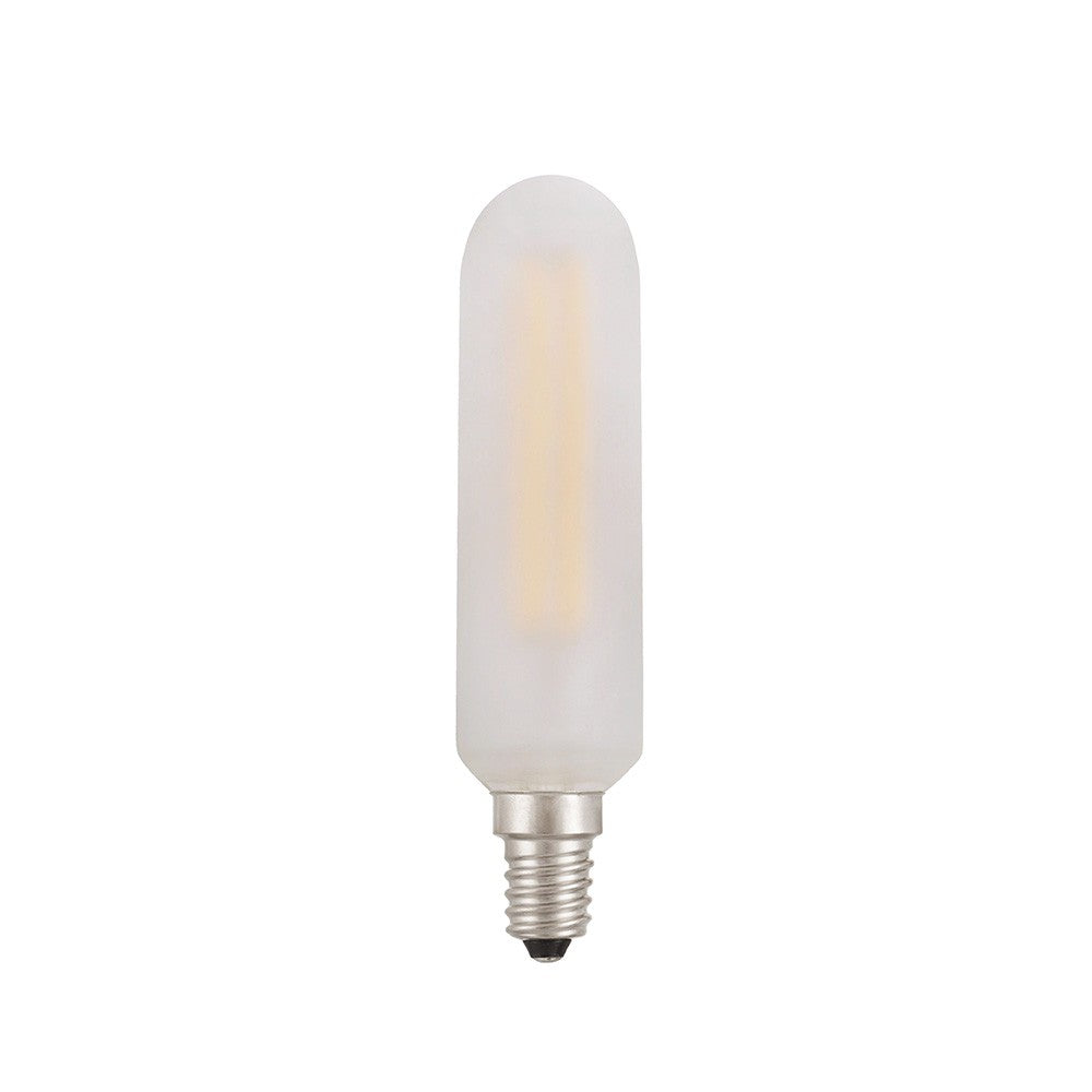 Tubular LED light bulb, satin white - E14 4W Dimmable 2700K