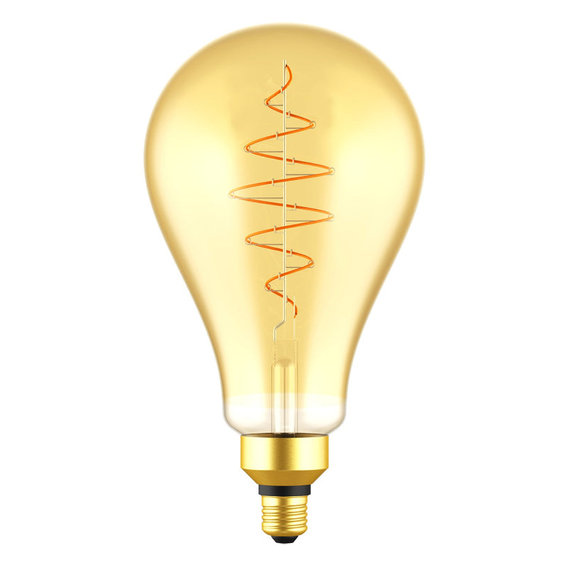 LED XL Bulb Pear A160 Golden Croissant Line with Spiral Filament 8.5W E27 Dimmable 2000K