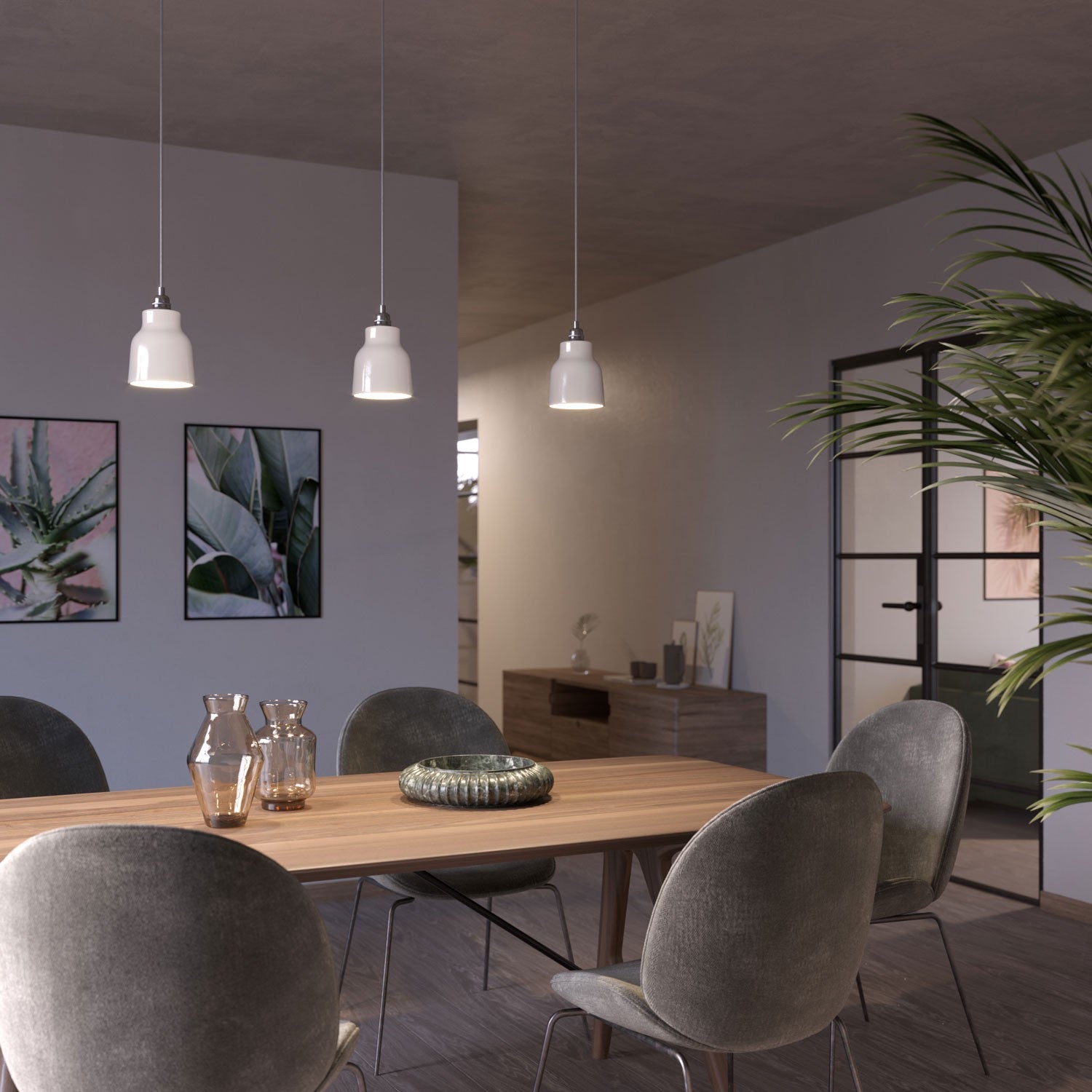 Abajur de cerâmica Vase coleção Materia - Fabricado na Itália