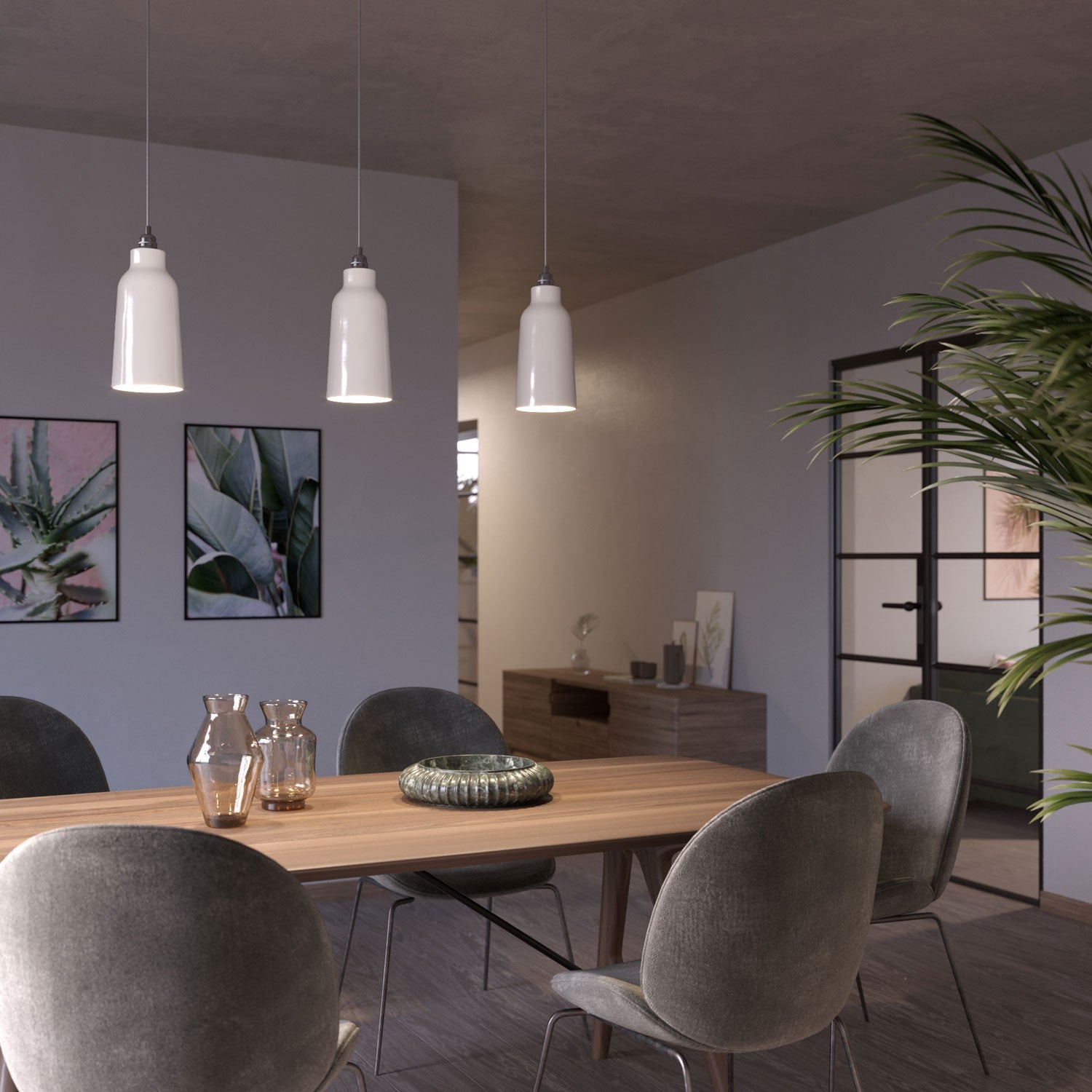 Abajur de cerâmica Bottle coleção Materia - Fabricado na Itália