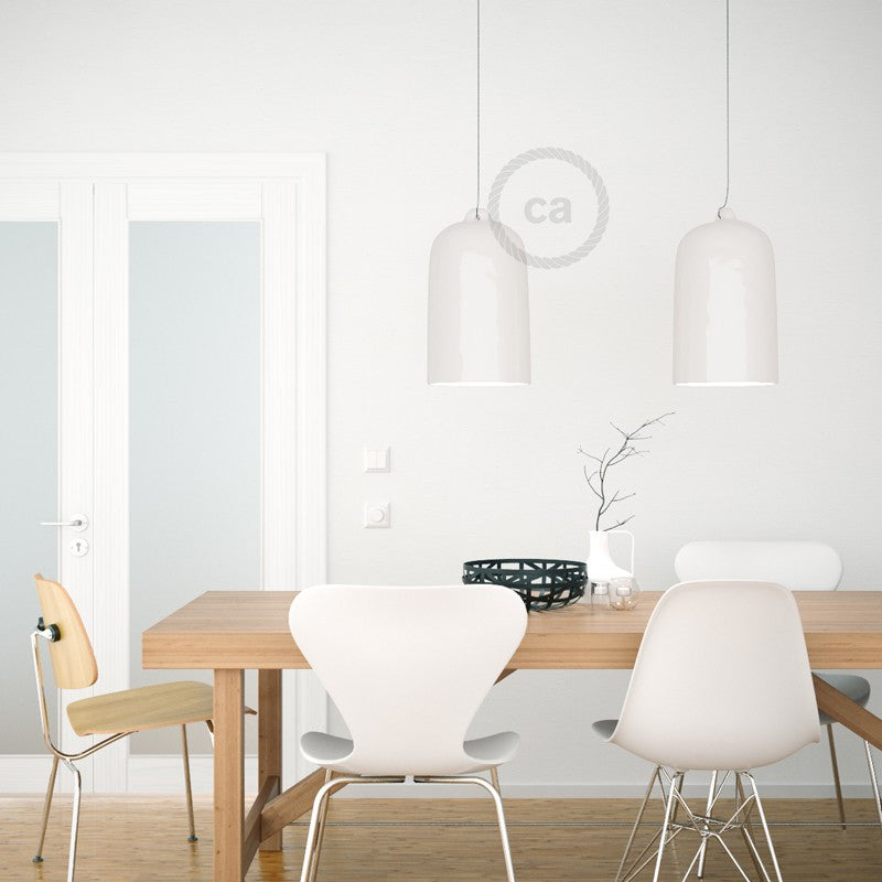 Abajur de cerâmica Bell XL para suspensão - Fabricado na Itália