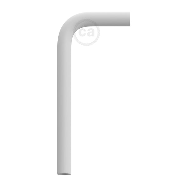 White metal bent 14 cm extension pipe