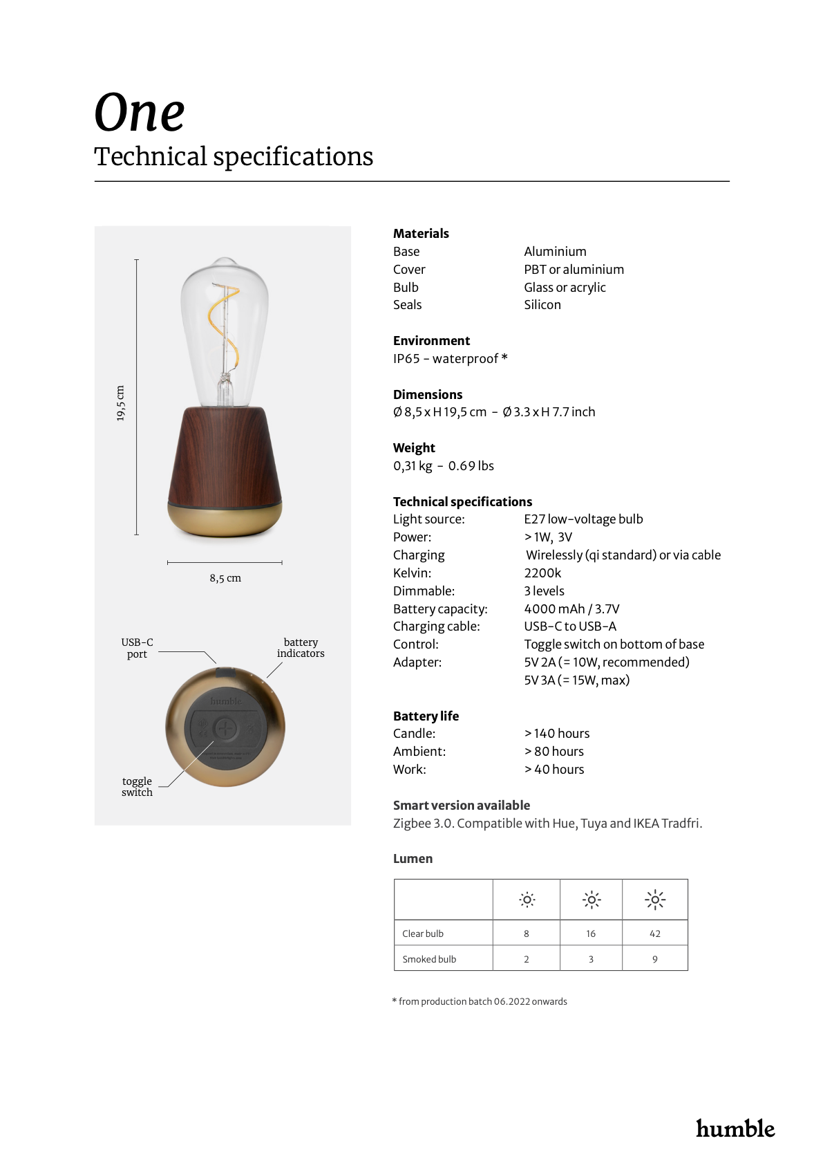 One Table Light Outdoor