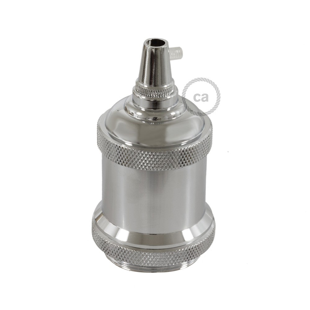 Kit de casquilho E27 em alumínio vintage