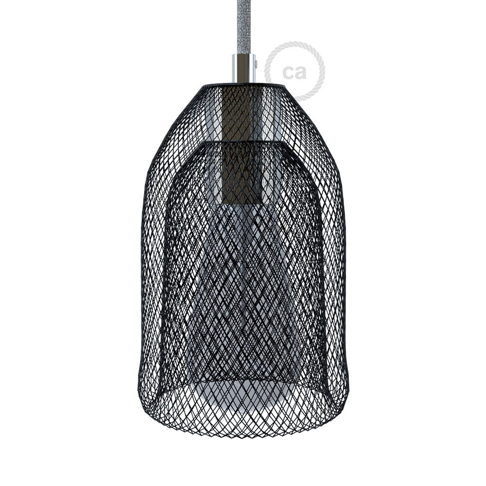 Naked light bulb cage metal lampshade Ghostbell with E27 lamp holder