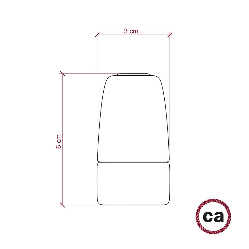 Kit de casquilho E14 em porcelana