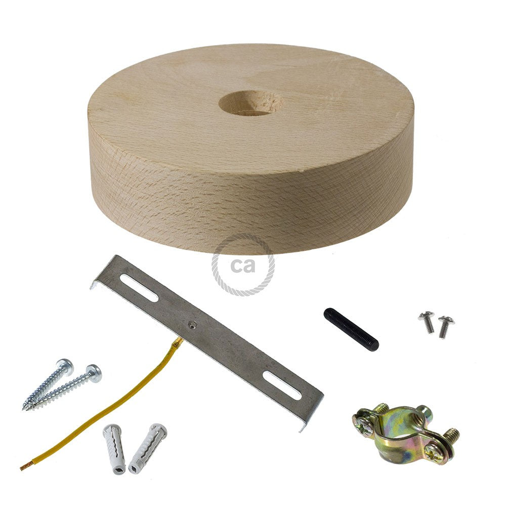 Kit de rosácea de teto em madeira para cordão 2XL